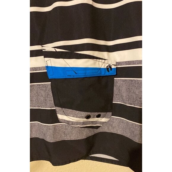 Hang Ten Mesh Lined Drawstring Board Shorts Swim Trunks Striped Men's Size XL - Picture 3 of 10